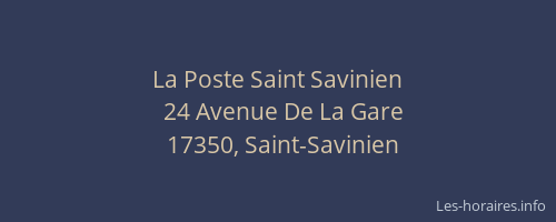 La Poste Saint Savinien