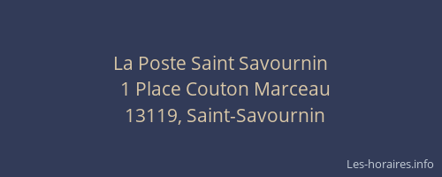 La Poste Saint Savournin