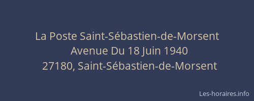 La Poste Saint-S&eacute;bastien-de-Morsent