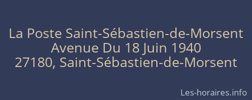 La Poste Saint-Sébastien-de-Morsent
