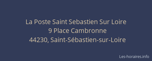 La Poste Saint Sebastien Sur Loire