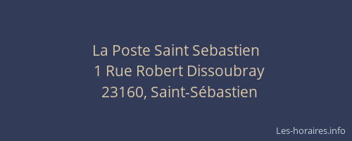 La Poste Saint Sebastien