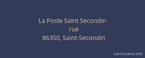 La Poste Saint Secondin