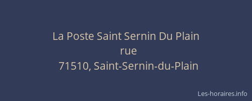 La Poste Saint Sernin Du Plain