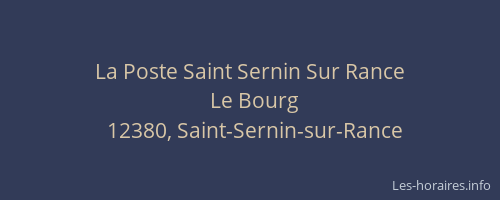 La Poste Saint Sernin Sur Rance