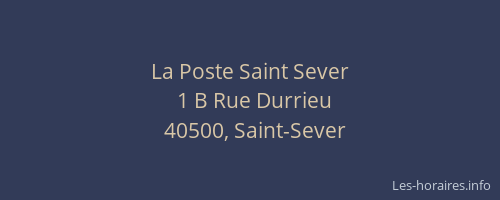 La Poste Saint Sever
