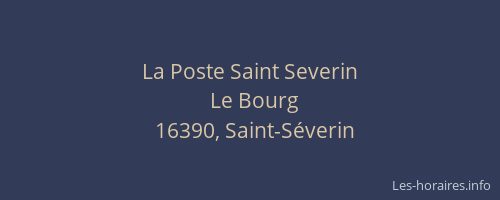 La Poste Saint Severin