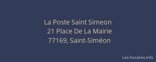 La Poste Saint Simeon