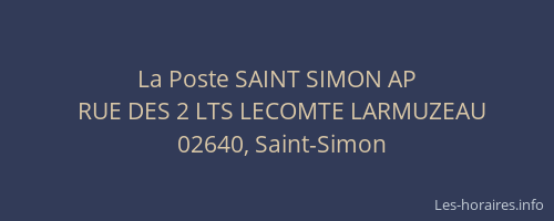 La Poste SAINT SIMON AP