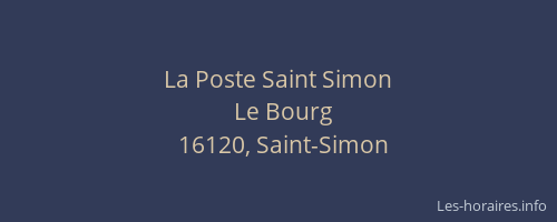 La Poste Saint Simon