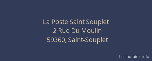 La Poste Saint Souplet
