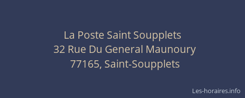 La Poste Saint Soupplets