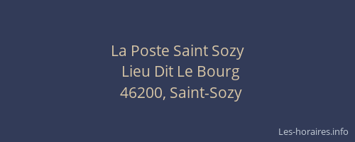 La Poste Saint Sozy