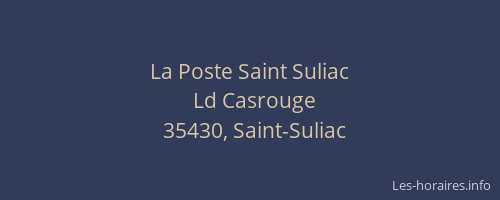 La Poste Saint Suliac