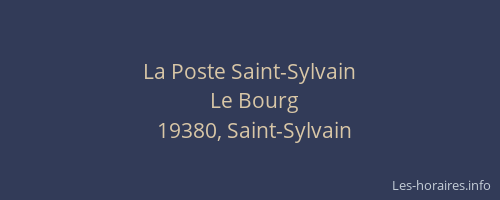 La Poste Saint-Sylvain