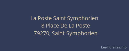 La Poste Saint Symphorien