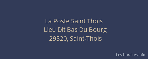 La Poste Saint Thois