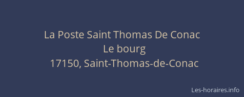 La Poste Saint Thomas De Conac