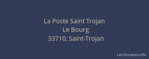 La Poste Saint Trojan