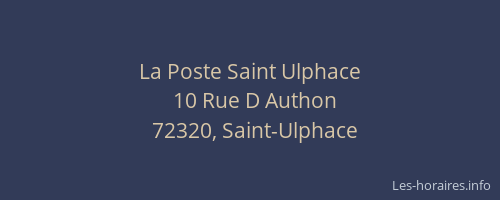 La Poste Saint Ulphace