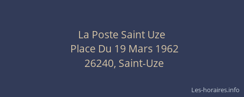 La Poste Saint Uze