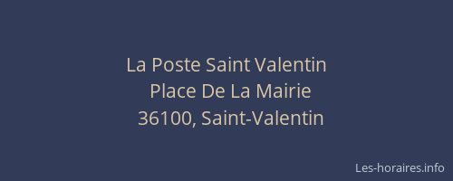 La Poste Saint Valentin