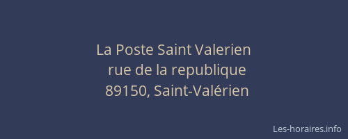 La Poste Saint Valerien