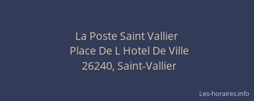 La Poste Saint Vallier