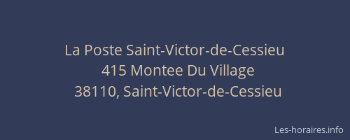 La Poste Saint-Victor-de-Cessieu