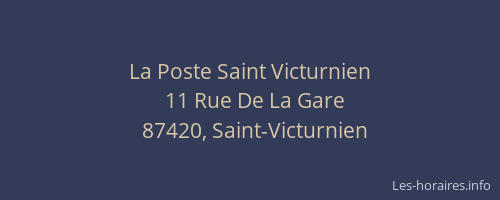La Poste Saint Victurnien
