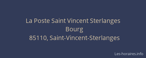 La Poste Saint Vincent Sterlanges