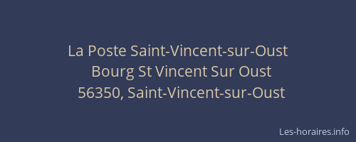 La Poste Saint-Vincent-sur-Oust