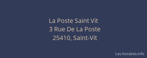 La Poste Saint Vit