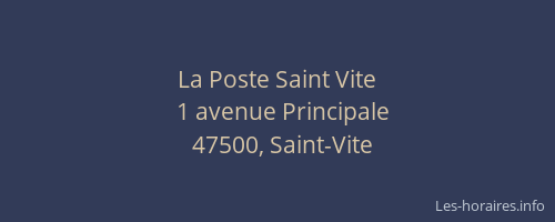 La Poste Saint Vite