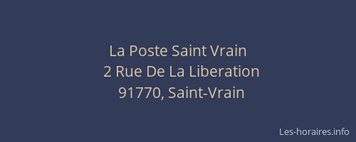 La Poste Saint Vrain