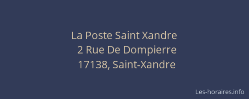 La Poste Saint Xandre