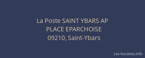 La Poste SAINT YBARS AP