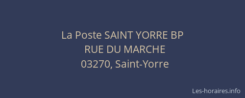 La Poste SAINT YORRE BP