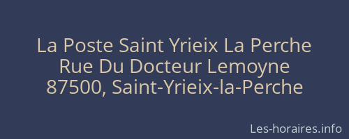 La Poste Saint Yrieix La Perche
