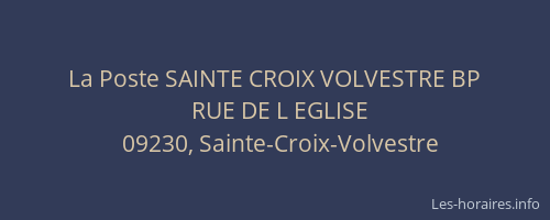 La Poste SAINTE CROIX VOLVESTRE BP