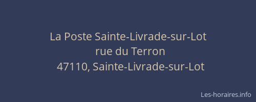 La Poste Sainte-Livrade-sur-Lot