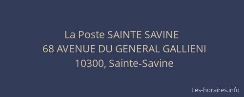 La Poste SAINTE SAVINE
