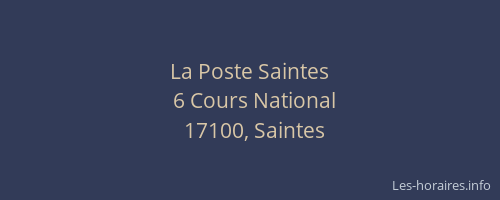 La Poste Saintes