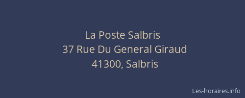 La Poste Salbris
