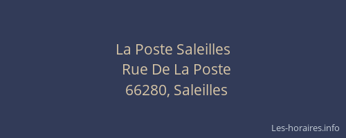 La Poste Saleilles