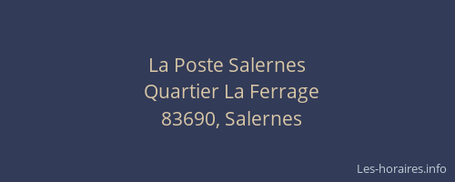 La Poste Salernes