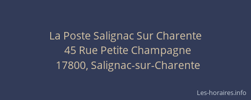 La Poste Salignac Sur Charente