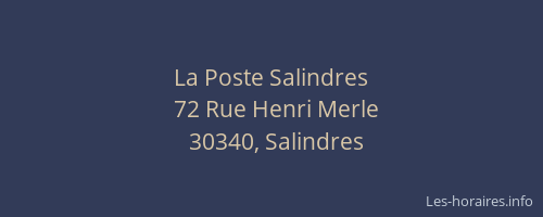 La Poste Salindres