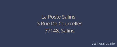 La Poste Salins