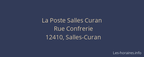 La Poste Salles Curan